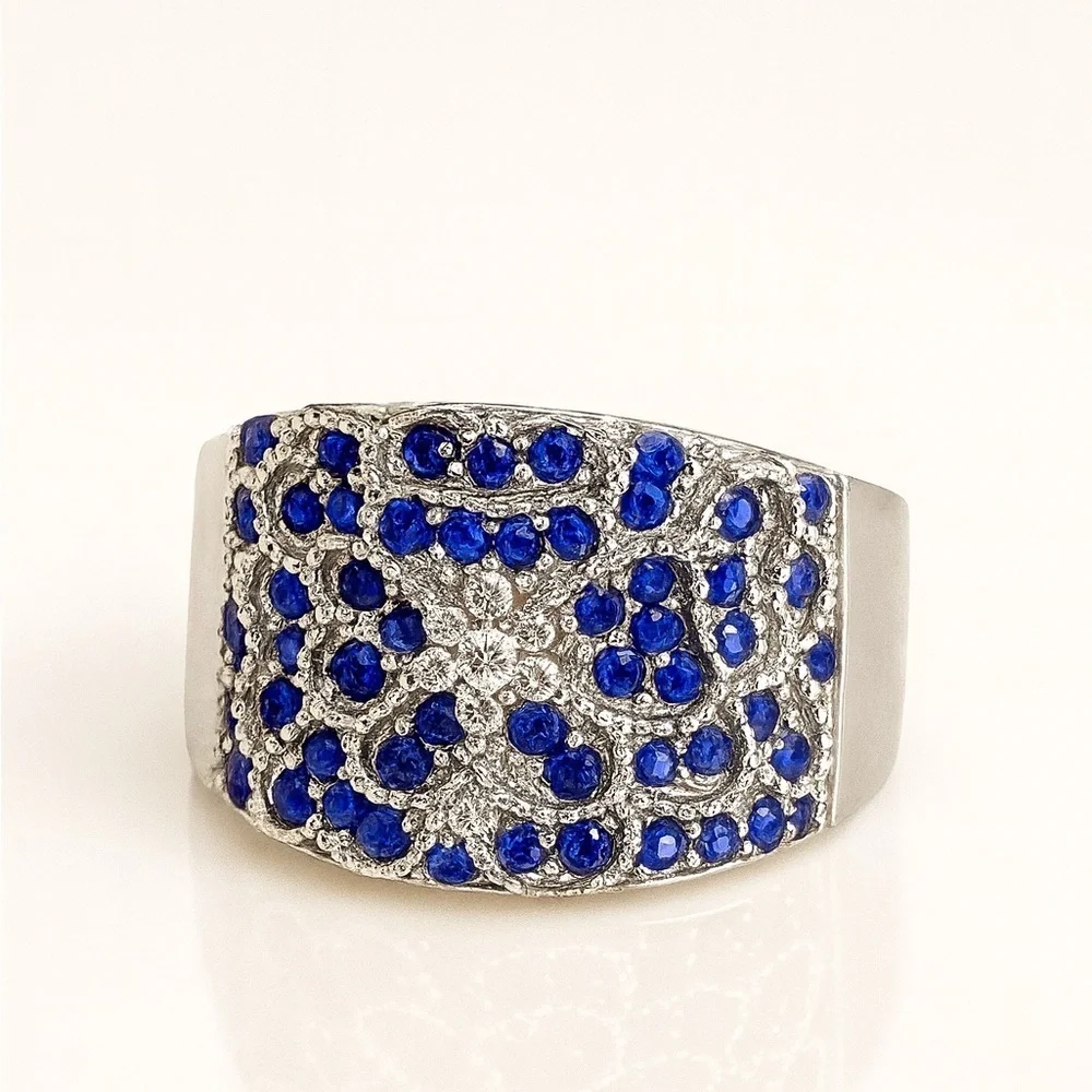 NEW | Midnight Blue and Silver Statement Ring 💎